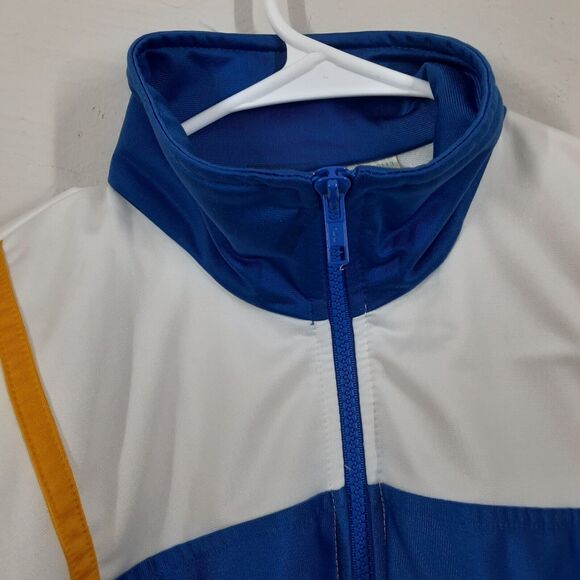 Vtg Wilson Adult Mens Small White Blue Yellow Track Jacket 90s Full Zip - Picture 3 of 9
